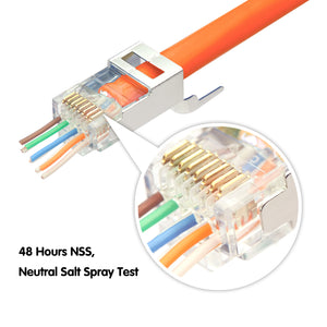 RJ45 pass through connector