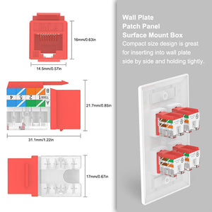 cat6 keystone jack ethernet wall jack wall cat6