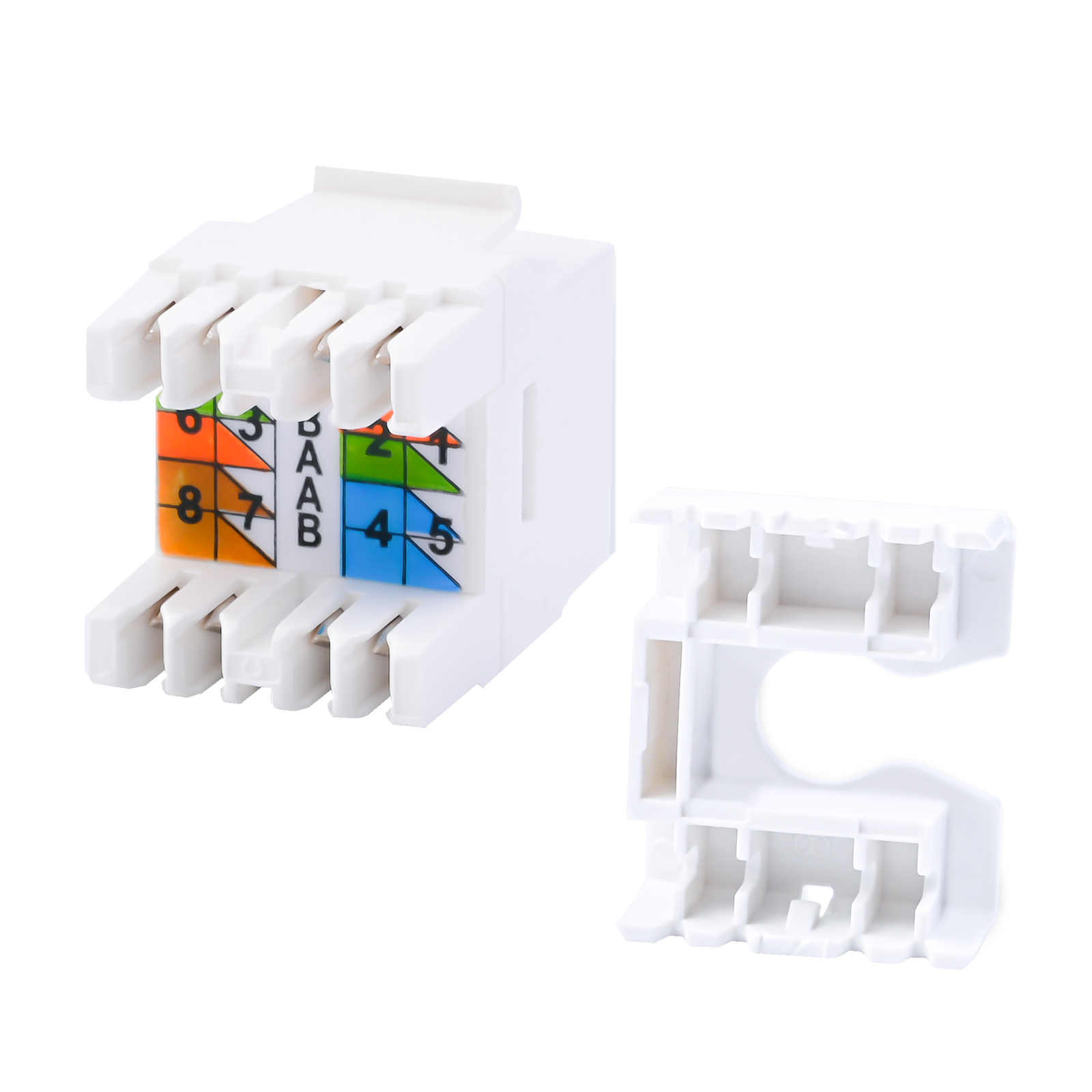 Cat5E 180 Degree RJ45 Keystone Jack