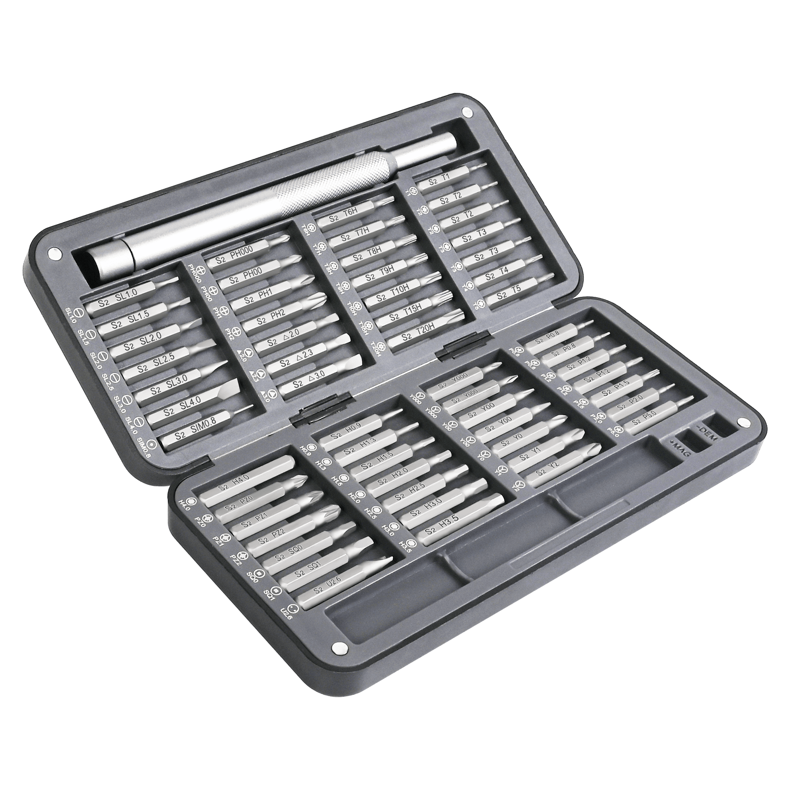 Magnetic precision screwdriver set