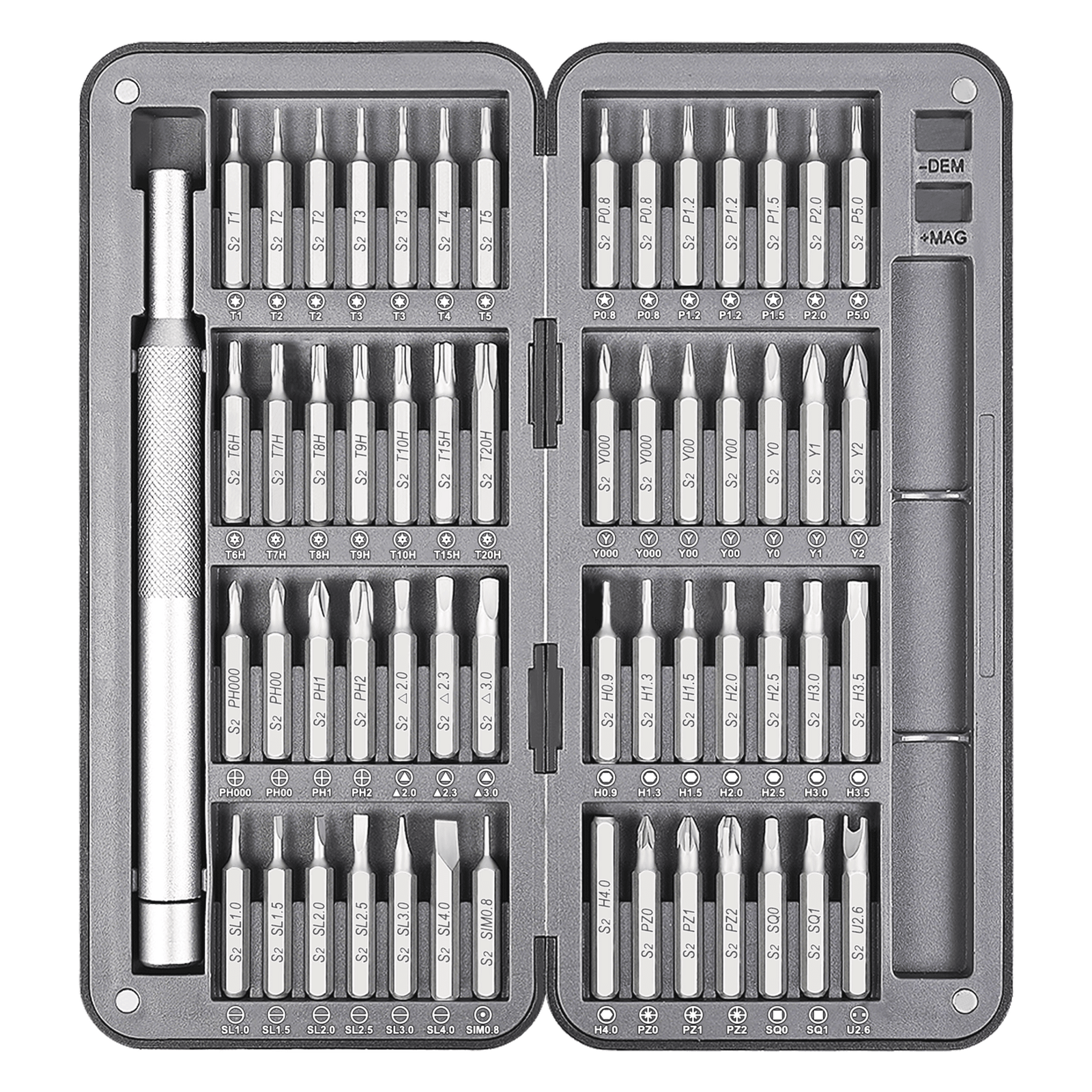 Magnetic precision screwdriver set