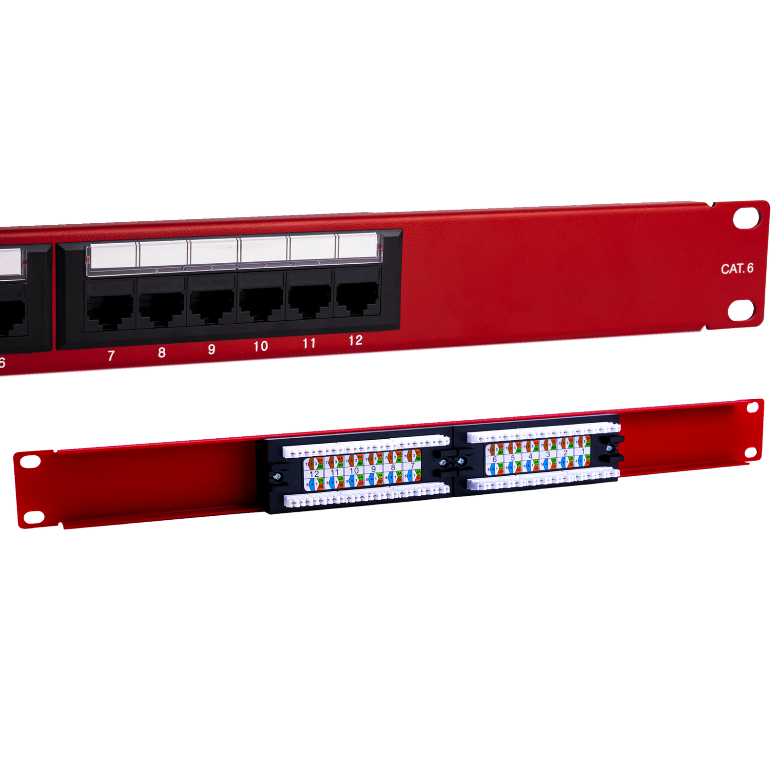 12 Port Cat 6 UTP Ruby Patch Panel