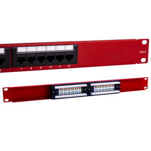 12 Port Cat 6 UTP Ruby Patch Panel