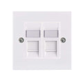British Ethernet Socket Double Port Faceplate VCELINK