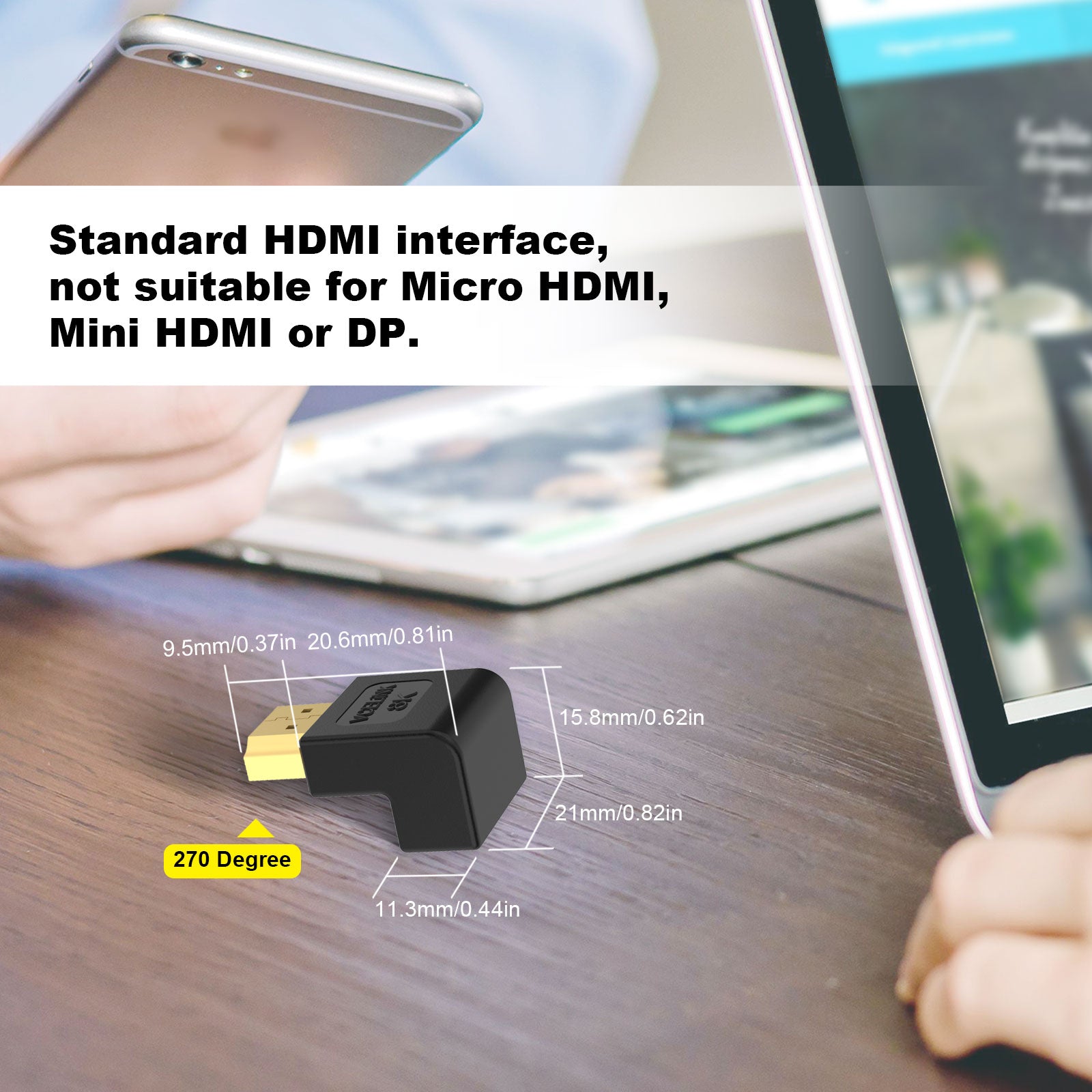 270 degree hdmi connector