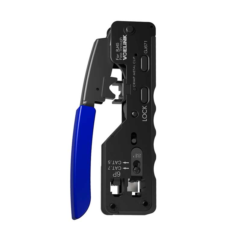 RJ45 Crimp Tool Pass Through Ethernet Crimper CAT6 Cat5e Cat5