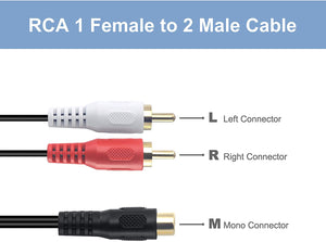 female to male rca cable