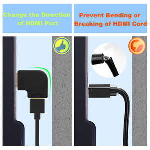 90 degree angle hdmi adapter
