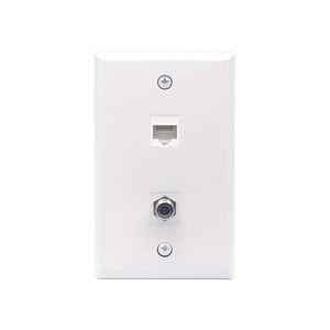 dual ethernet and coax wall plate