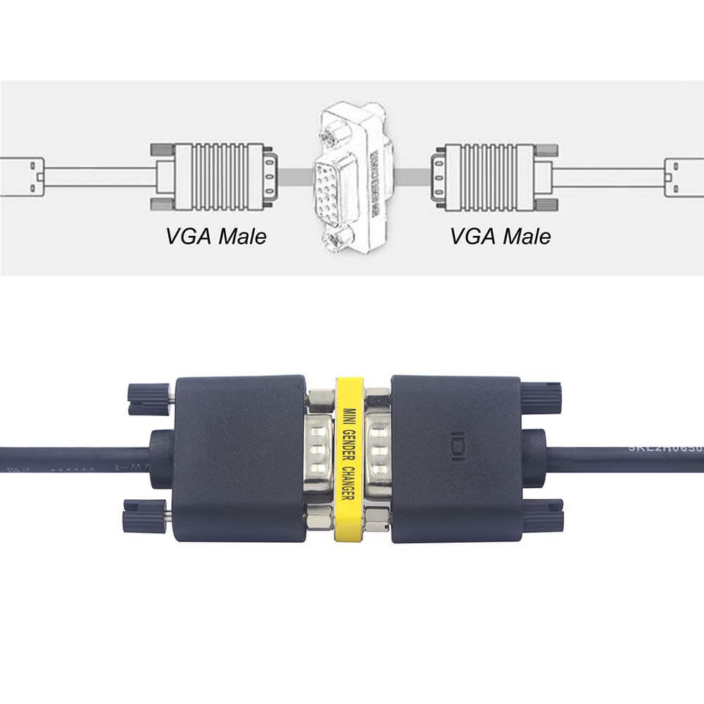 Female to Female Mini Gender Changer Coupler Adapter