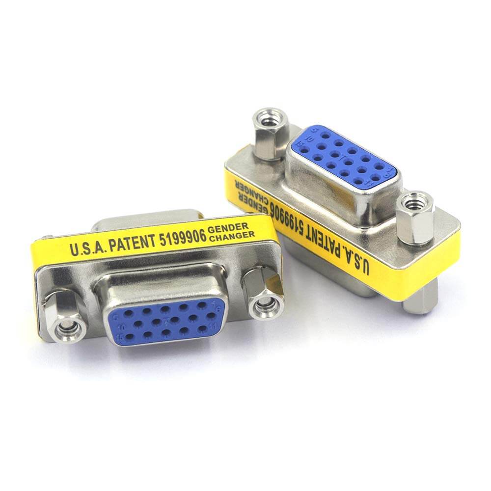 Female to Female Mini Gender Changer Coupler Adapter