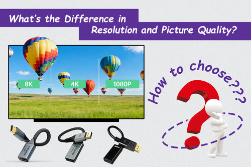 8K vs 4K vs 1080p resolution comparison showing differences in picture quality