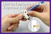 how to terminate a toolless keystone jack