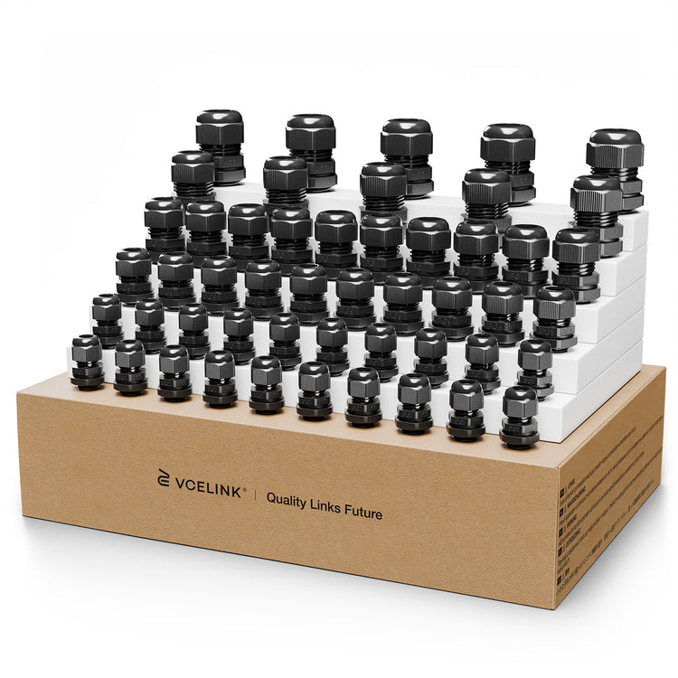 Cable Gland IP68 Nylon Waterproof Assortment (PG7/PG9/PG11/PG13.5/PG16)
