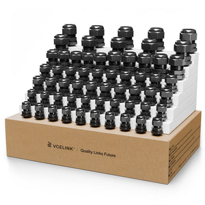 Cable Gland IP68 Nylon Waterproof Assortment (PG7/PG9/PG11/PG13.5/PG16/PG19) 