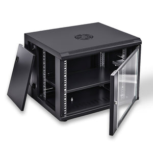 12U Double Section Swing Out Wall Mount Cabinet 550mm Depth Architecture