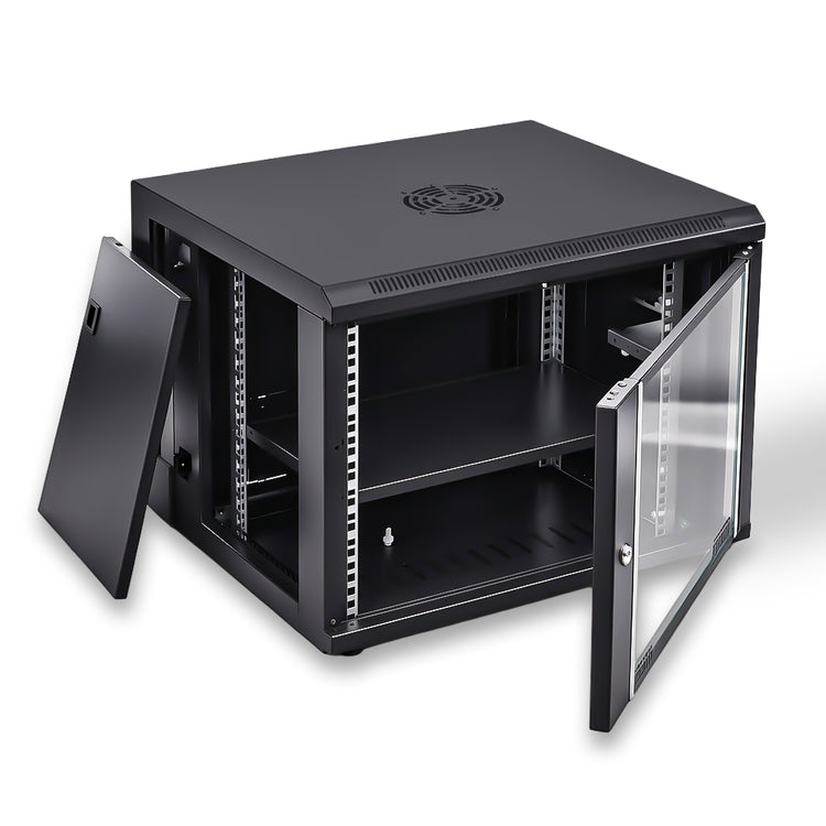 12U Double Section Swing Out Wall Mount Cabinet 550mm Depth Architecture