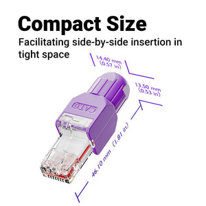 Compact Toolless RJ45 Connector Cat6