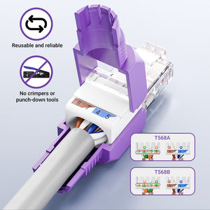 Compact Toolless RJ45 Connector Cat6a 