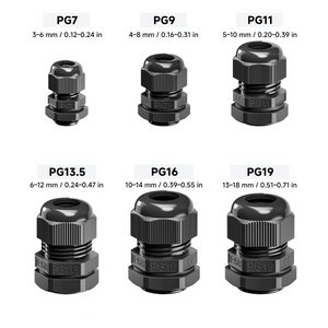 IP68 Nylon Waterproof Cable Gland One thread standard (PG)