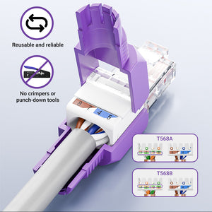 Compact Toolless RJ45 Connector Cat6