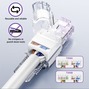 Compact Toolless RJ45 Connector Cat6