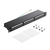 1U Shielded CAT6A 24 Port RJ45 Patch Panel VCELINK