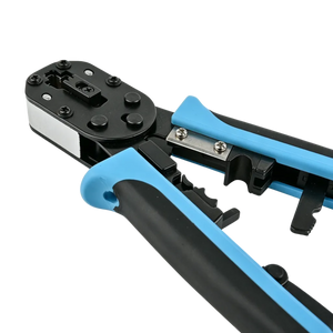 RJ45 crimper cutting Ethernet cable
