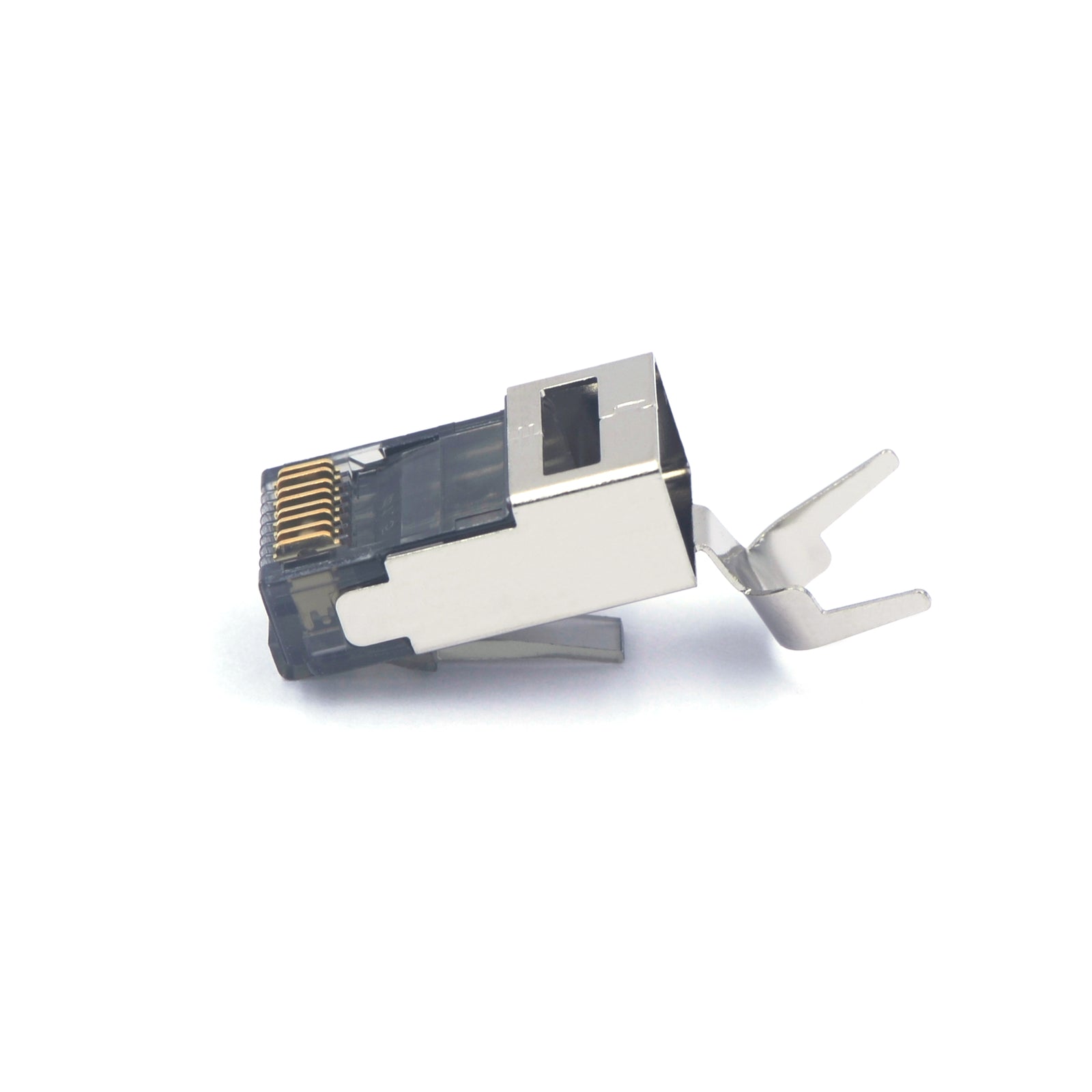 VCE Lot de 25 Connecteur RJ45 CAT6 Embout de Connecteur Blindé Nickelé RJ45  8P8C Via Une Prise Modulaire Ethernet Imprimante : : Commerce,  Industrie et Science