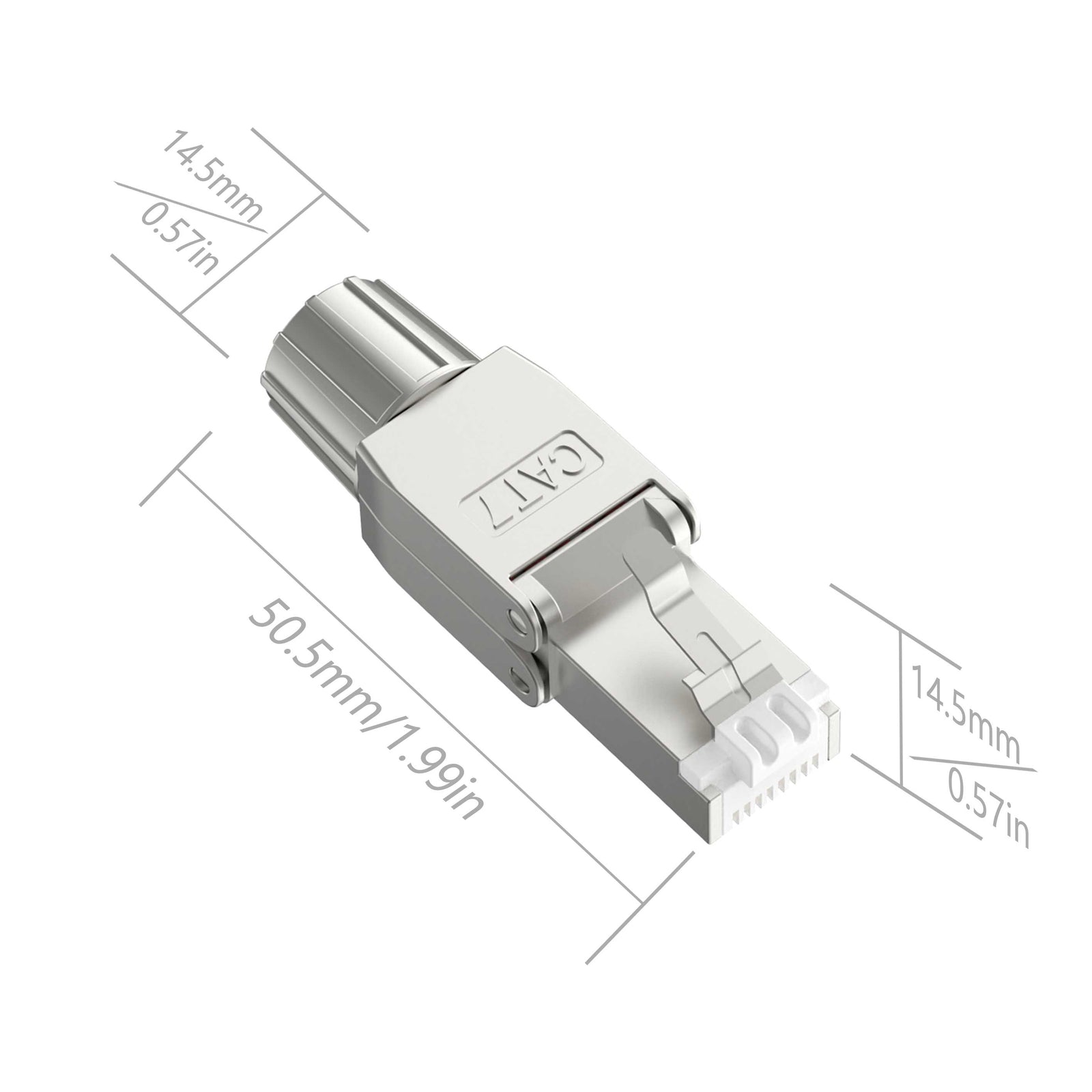 VCELINK Connettori RJ45 Femmina Femmina, Accoppiatore RJ45 Schermato per  Cavo Ethernet Cat6A Cat7, Plug RJ45 Argento : : Informatica