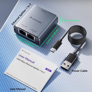 1 to 2 Ethernet Splitter