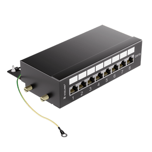 8 Port Shielded Cat6 Patch Panel with RJ45 Sockets