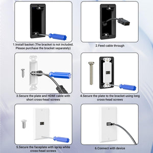 HDMI Wall Plate with Pigtail