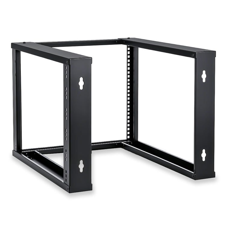 6U Wall Mount Open Frame Rack 400mm Depth Rear-oblique view