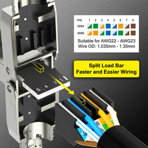 cat 7 connector rj45 shielded toolless