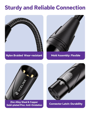 Male to Female XLR Microphone Cable 