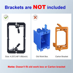 brackets for brush wall plate