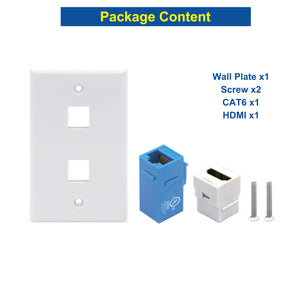 HDMI und Ethernet Wandanschlussplatte VCELINK