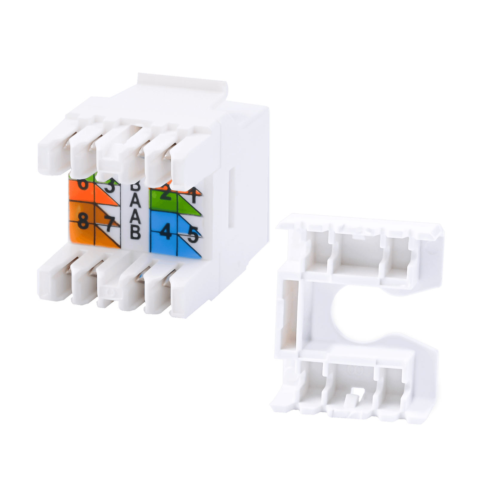 Cat5e 180 Degree RJ45 Keystone Jack VCELINK Cat5e 180 Degree RJ45 Keystone Jack VCELINK