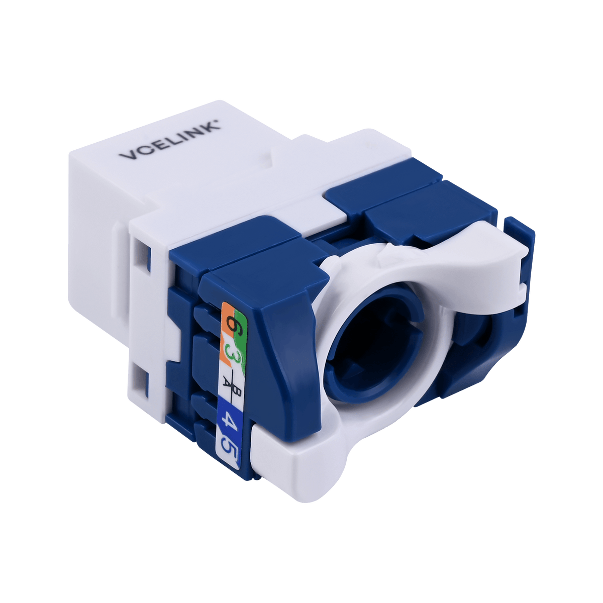 Cat6 Twist Lever 180-Degree Toolless Keystone Jack, Unshielded VCELINK Cat6 Twist Lever 180-Degree Toolless Keystone Jack, Unshielded VCELINK