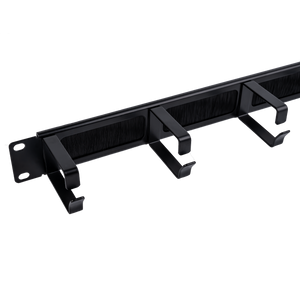 Metal Cable Manager With Brush fit standard 1U, 19-inch rack systems.