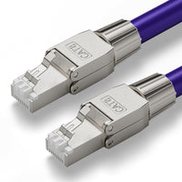 The Toolless Cat7 RJ45 Plug adopts a metal shielding layer and gold-plated contacts, which helps to reduce interference