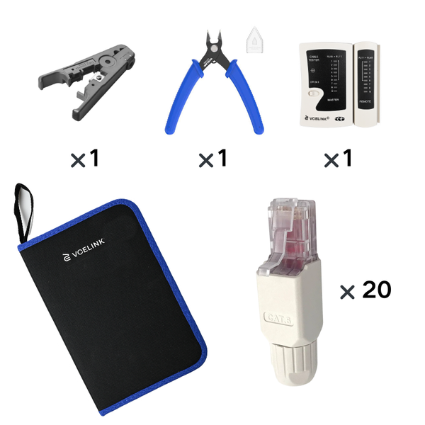 Cat6 Field Tool-Free Plug Kit VCELINK