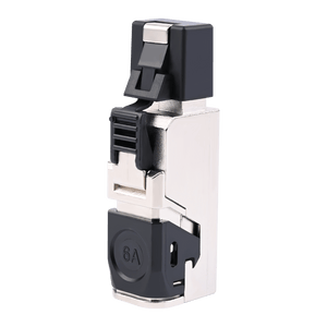 Cat6a RJ45 Field Termination Plug with Locking Mechanism