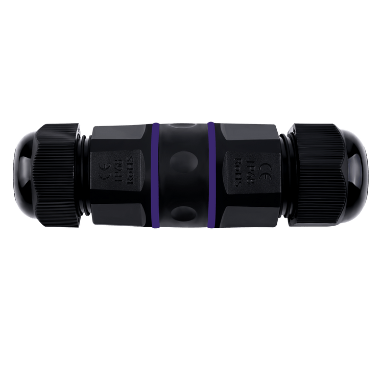 Short-body IP68 Waterproof RJ45 Coupler designed for use in outdoor, underwater, or elevated network installations