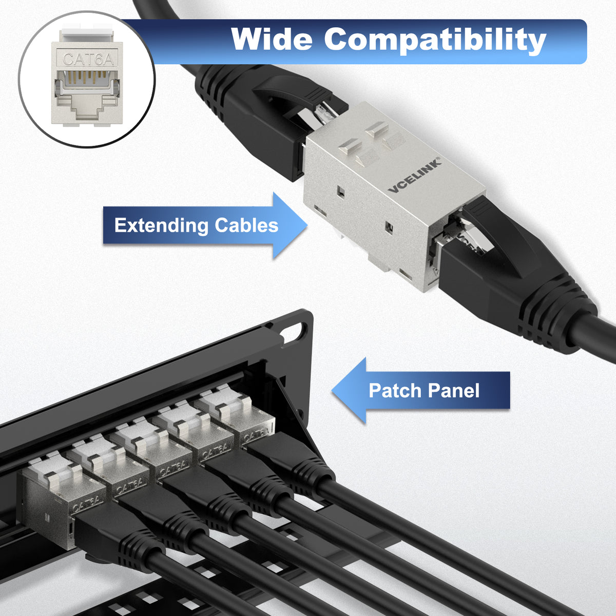 Keystone Rj45 Double Keystone RJ45 Coupler VCELINK