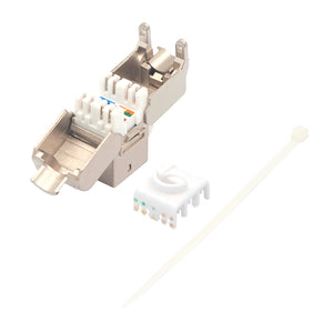 Cat6a Shielded Keystone Jack is designed to large business networks and data centers.