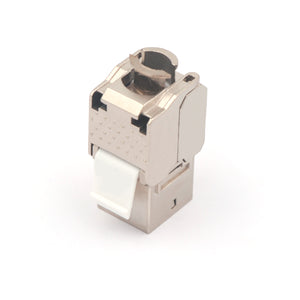 180-degree keystone jack accommodates 23 AWG cables