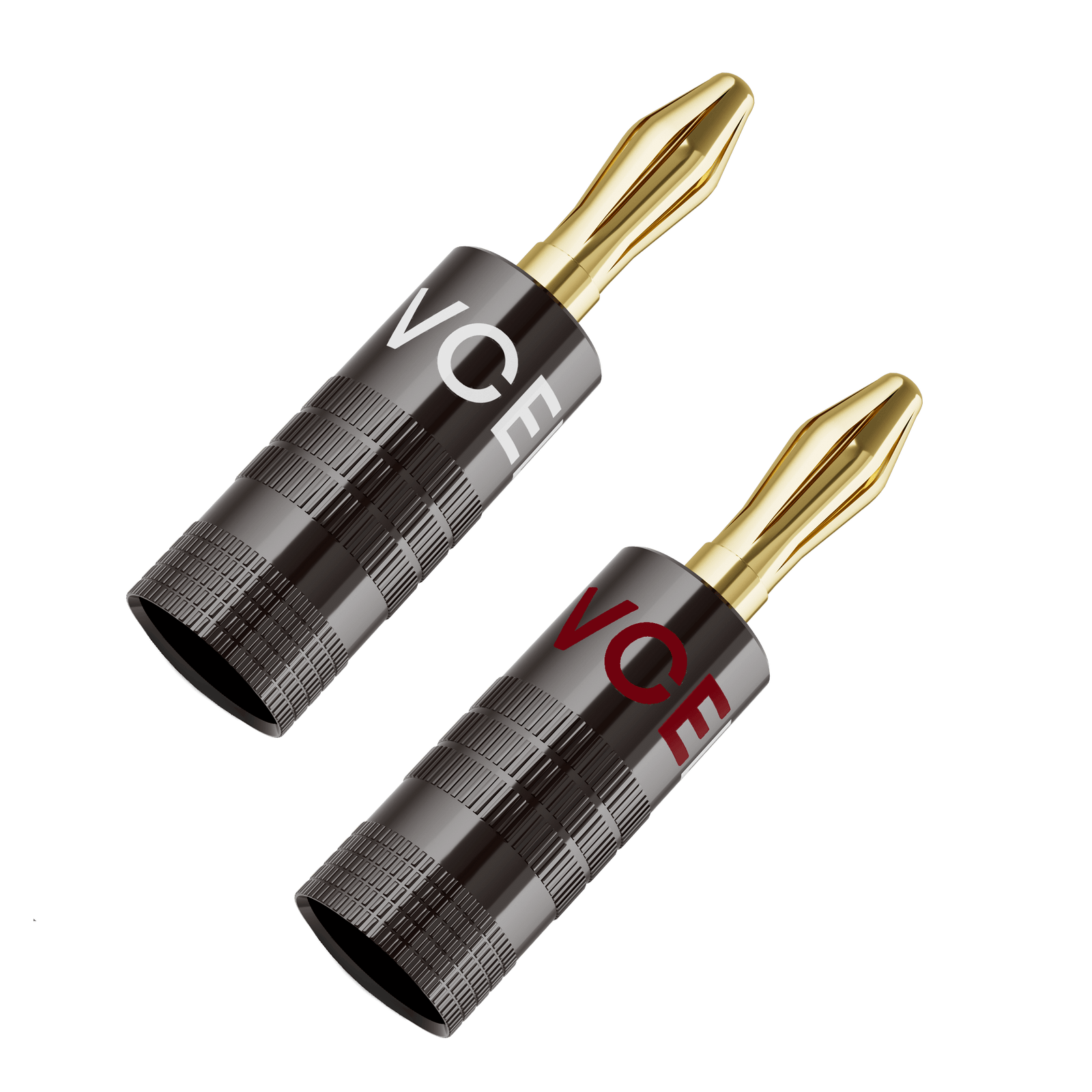 Nakamichi 4mm Banana Plug Right Angled 90 Degree 24K Gold Plated Copper Adapter Connector For Musical Speaker Audio