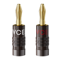 24K Gold Plated Dual-Screw Type Speaker Banana Plugs VCELINK